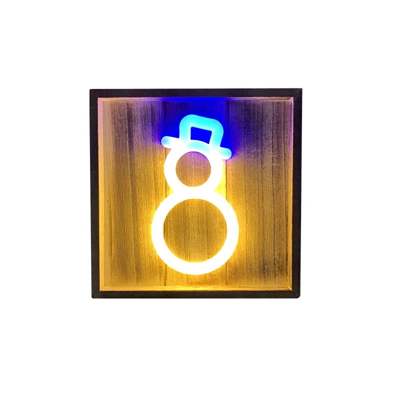 USB-Powered LED деревянный неоновый свет настольная лампа декоративный для украшения
