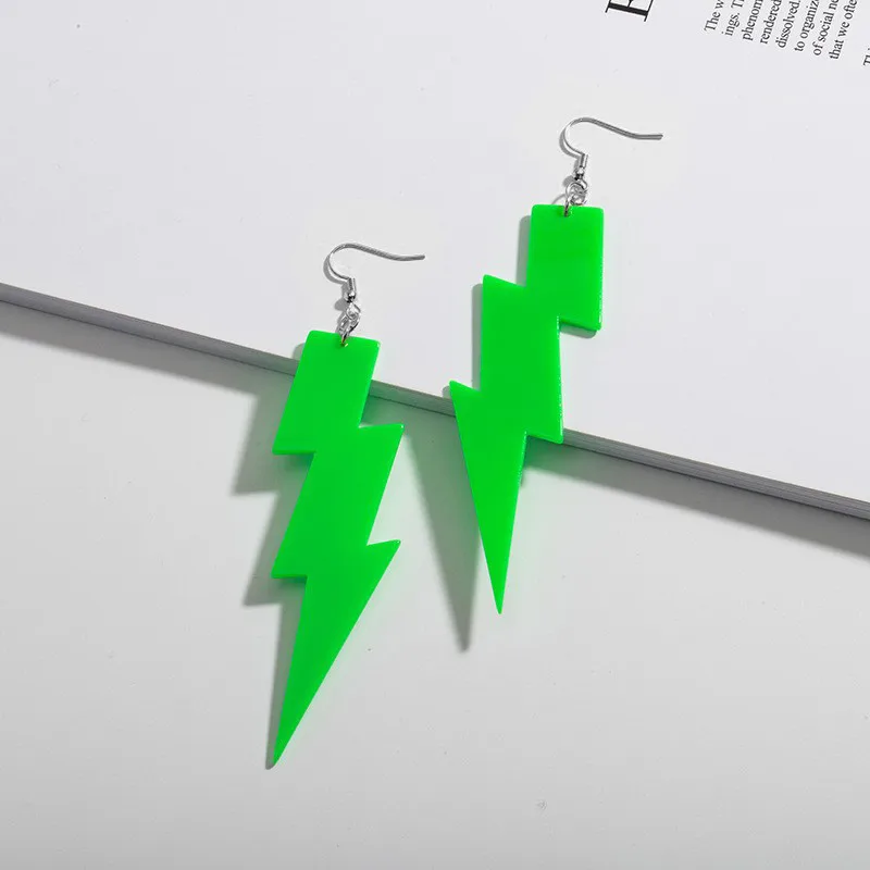 Горячая Распродажа неоновые серьги 80-х годов подвеска на Хэллоуин ретро акриловые Висячие серьги-капли для женщин вечеринок