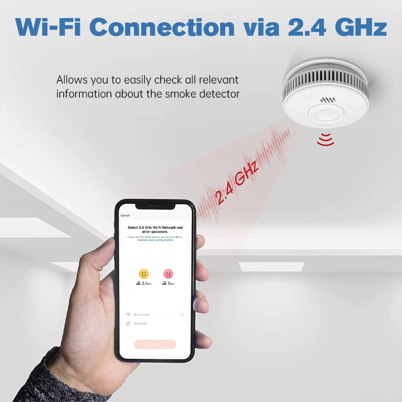 2023 New Style Loud Siren Wireless Smart Fire Smoke Leak Sensor EN14604 Tuya Wifi Smoke Detector Alarm