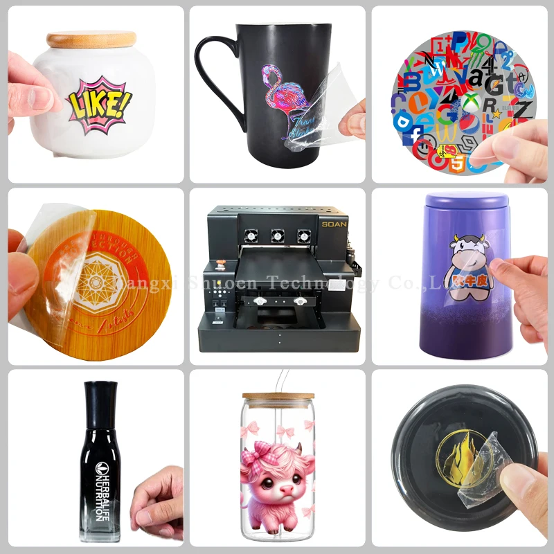 Latest A3 UV DTF Printer Multi Functional Machine  Flatbed UV Dtf Printer for Phone case Pen Mug Bottle Glass Wood Metal Acrylic