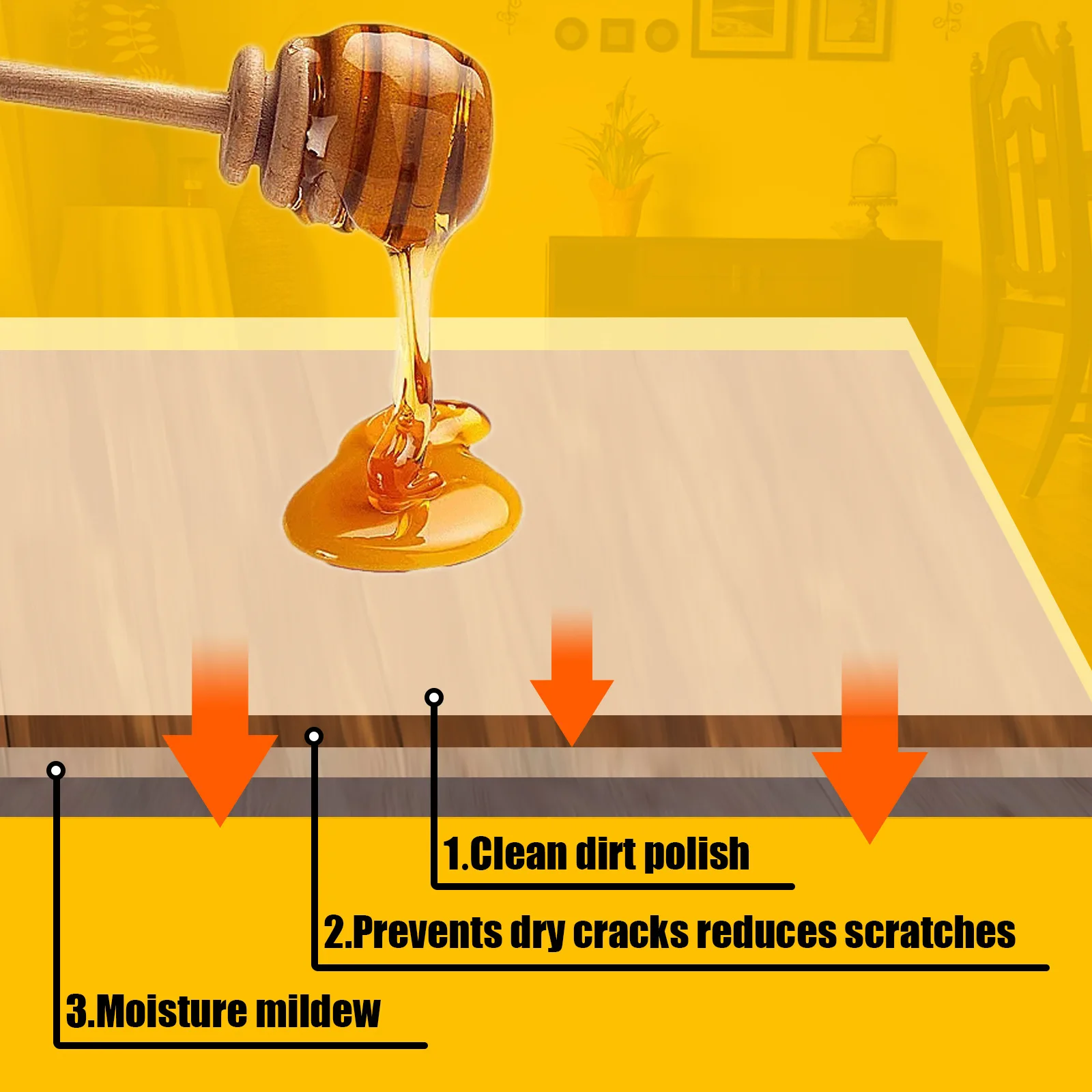 Natural Beeswax Furniture Care Waterproof Polishing Wax for Brightening & Wear Resistance Wood Floor Care