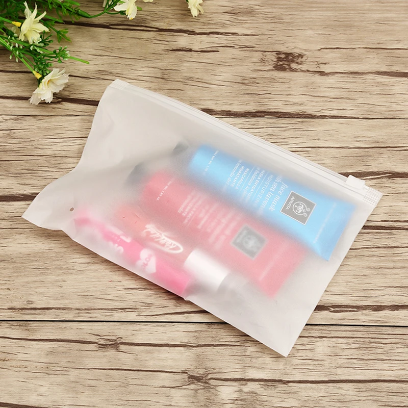 Hot Selling Transparent Zipper Resealable Clothes Packaging Frosted Plastic Ziplock Bag Zip Lock Bags With Logo