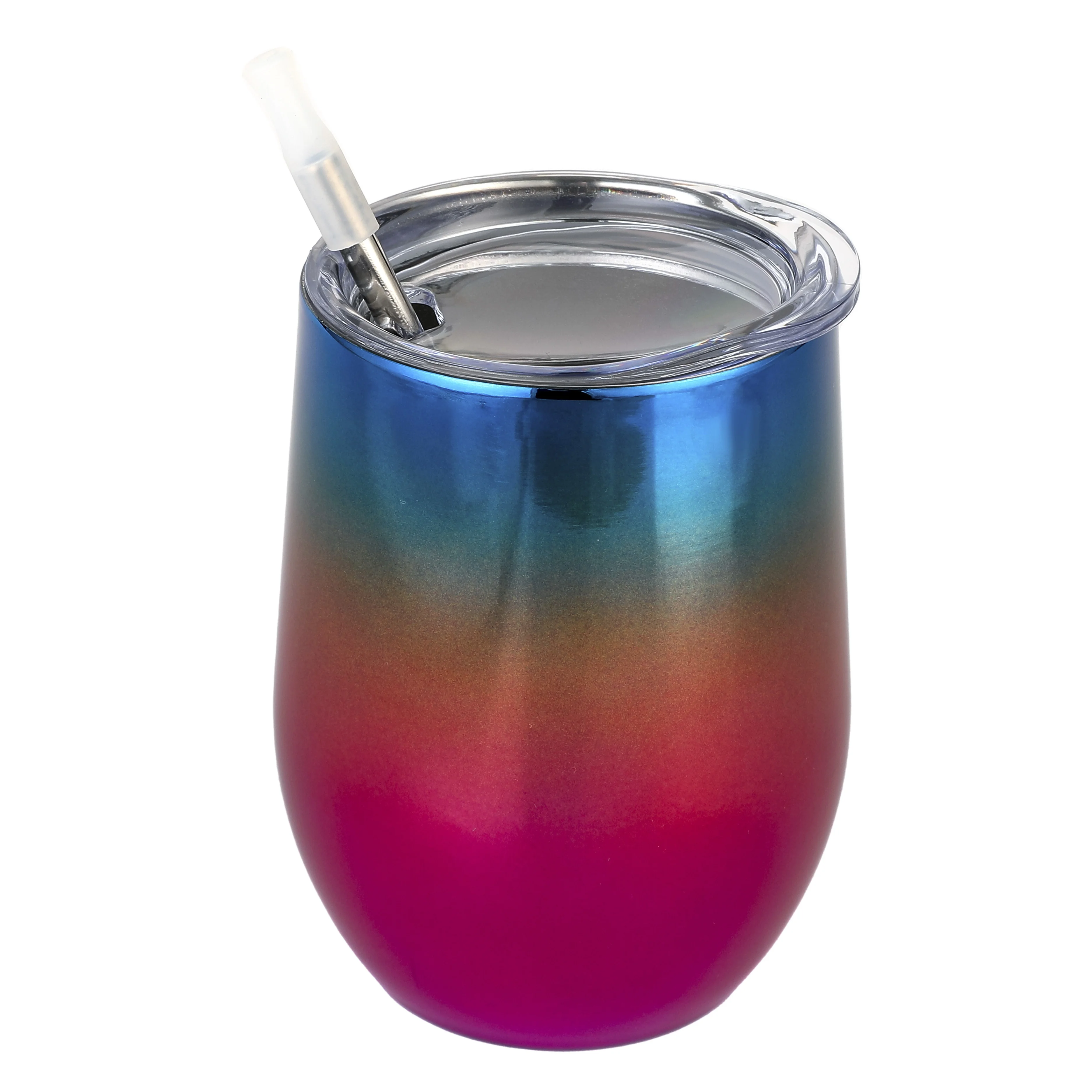 Sedex Audit Factory Wholesales 12oz Food Grade Stainless Steel Double Walls Stemless Travel Coffee Sports Wine Tumbler Water Cup