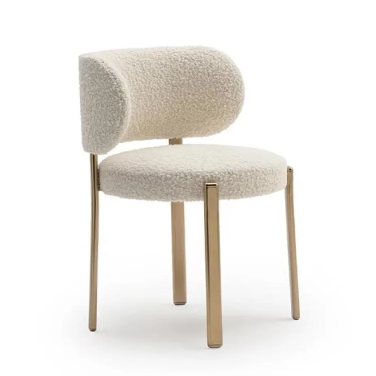 Orangefurn Slim Metal Legs Optional Color Customization White Black Faux Leather Dining Chair