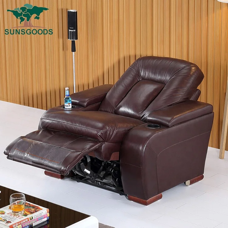 Customized Genuine Leather Recliner Chair, Luxury Simple Style 5 Seater Leather Recliner, Modern Lift 2 2 1 Multifunctional Sofa