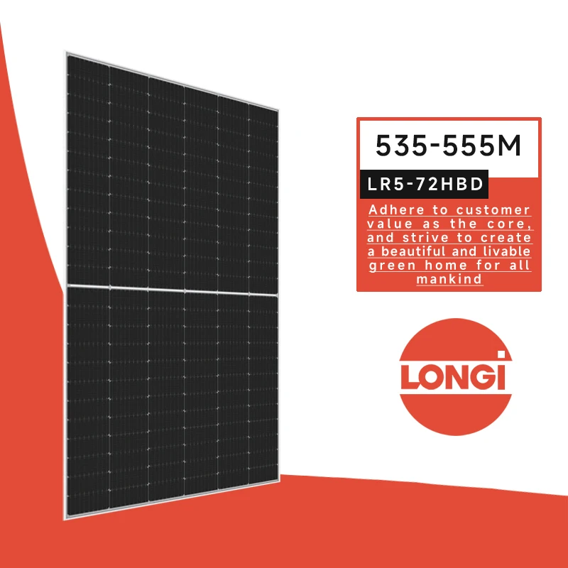 Longi Hi-Mo 5 Dual Glass Bifacial PV Modules 535W 540W 545W 550W 555W Monocrystalline Solar Panel