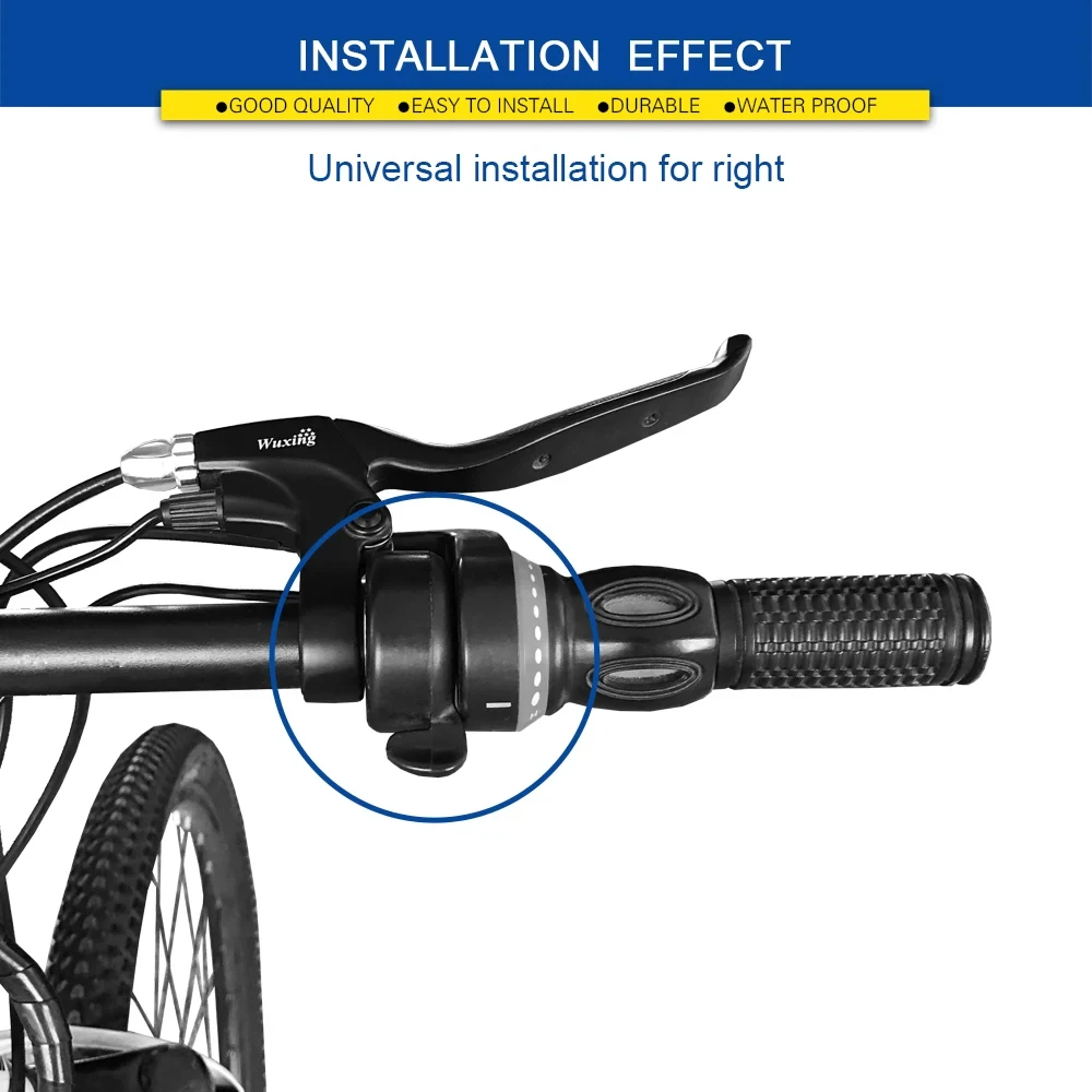 Ebike Thumb Throttle WUXING FT21X Throttle 24V 36V 48V 60V 72V Electric Bicycle Scooter Conversion Kit 3 Pin Waterproof SM Plug