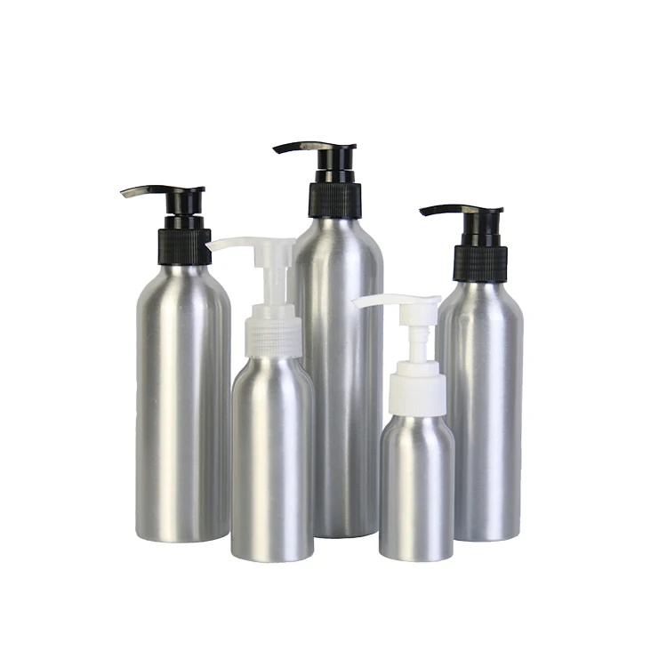 Empty Silver Cosmetic 50ml 100ml 200ml 250ml Atomizing Facial Toner Metal Aluminum Spray Pump Perfume Bottle