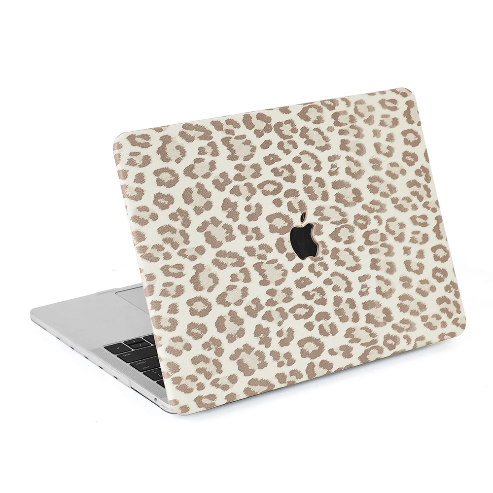Leopard Fur Print Leather Hard Case Cover For Macbook Pro Retina Air 13 14 15 16 PU leather hard shell case laptop