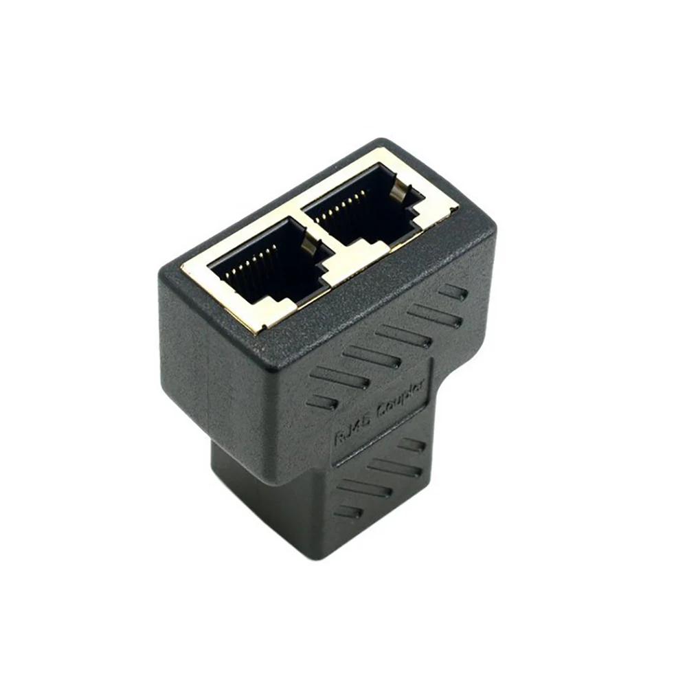 Разветвитель сетевой Ethernet Rj45 с 1 на 2 каналами двойной переходник соединитель