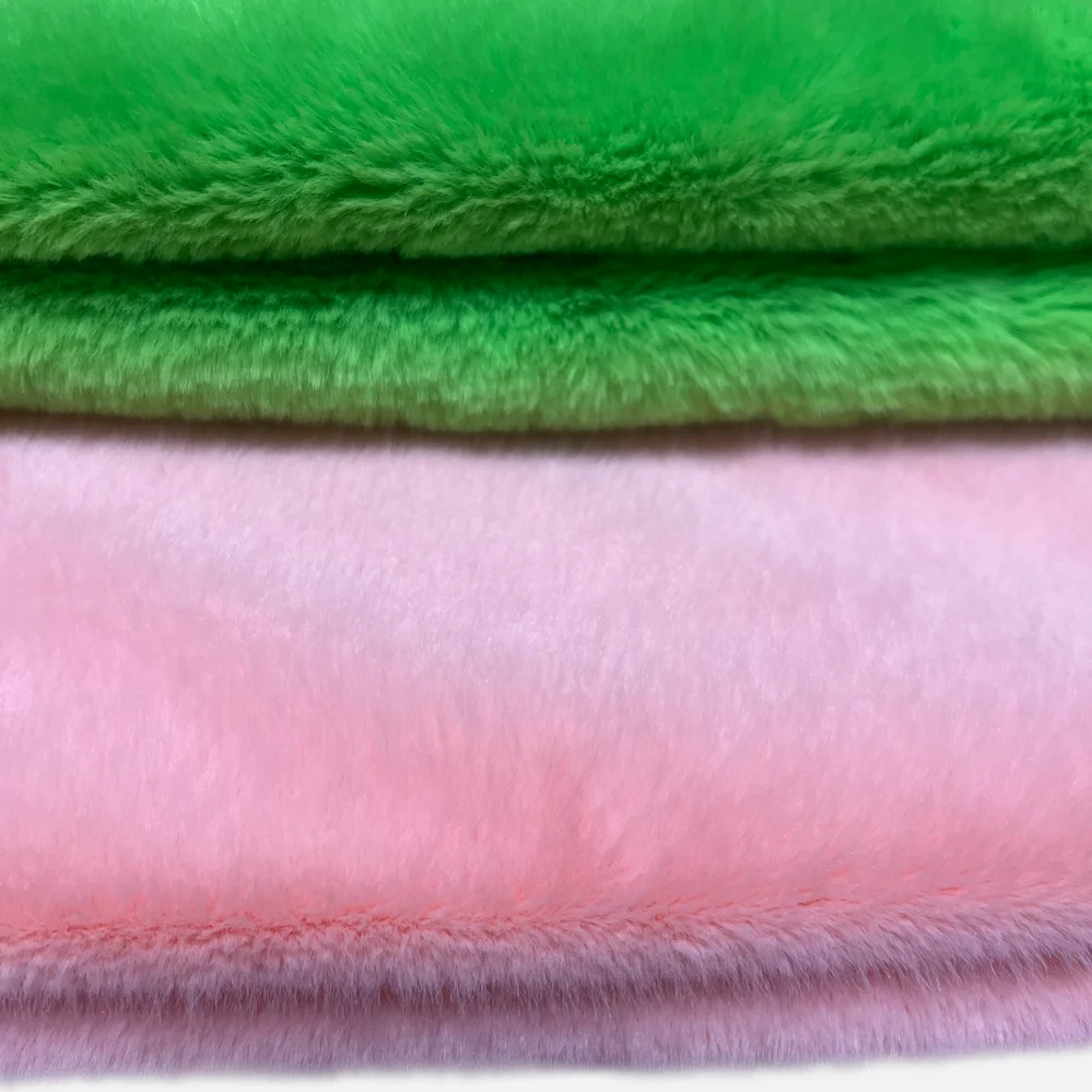 Textile Manufacture Premium Faux Fur Smooth Fabric Minky Faux Rabbit Fur 10mm Clothing Fabric for Fashion Accessories Toys Coat