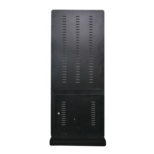 QI charging station with 55 inch lcd kiosk free stand digital advertising display screen signage remote control