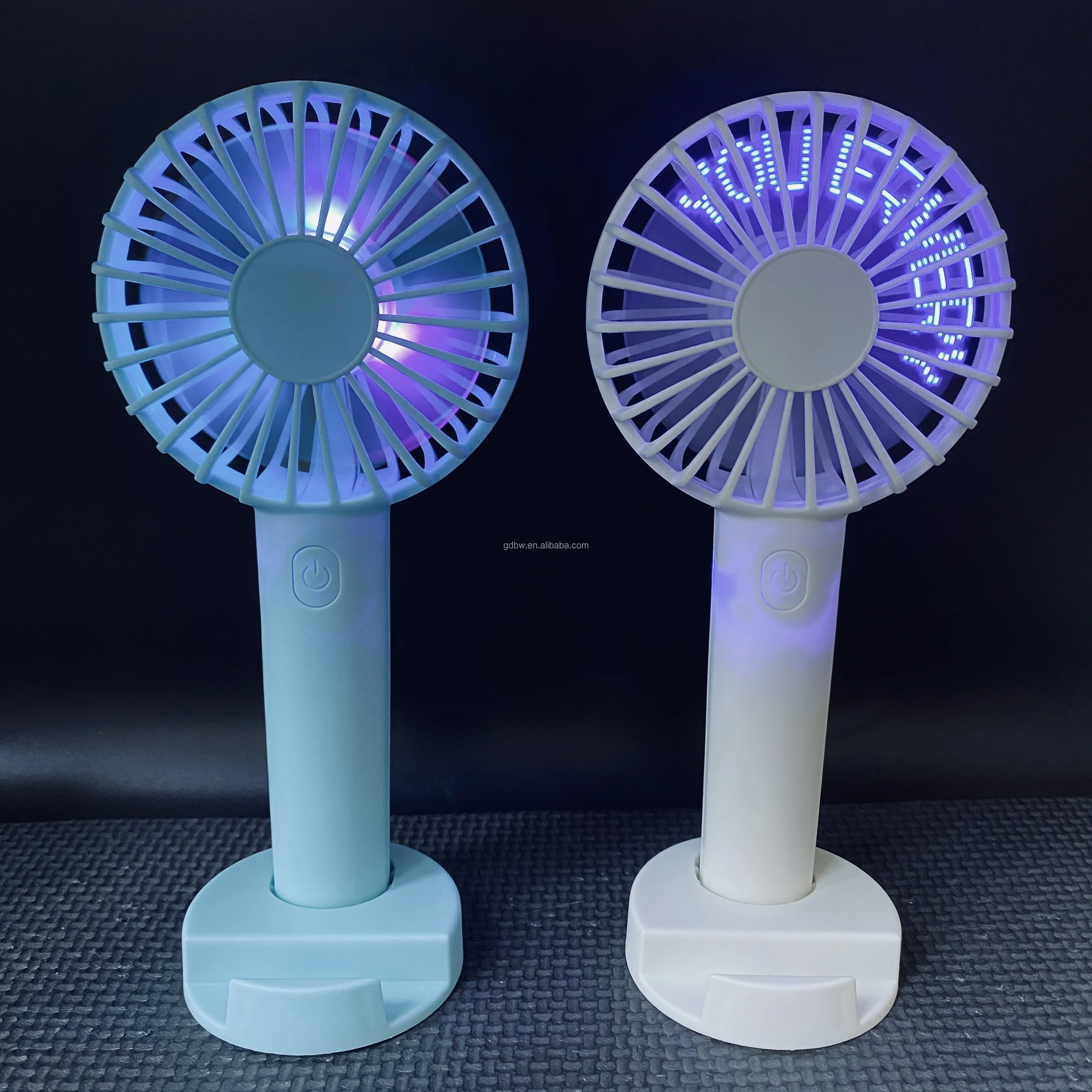 Portable Custom Message Handheld Led Battery Fan Programmable Led Display Handheld Electric Fans