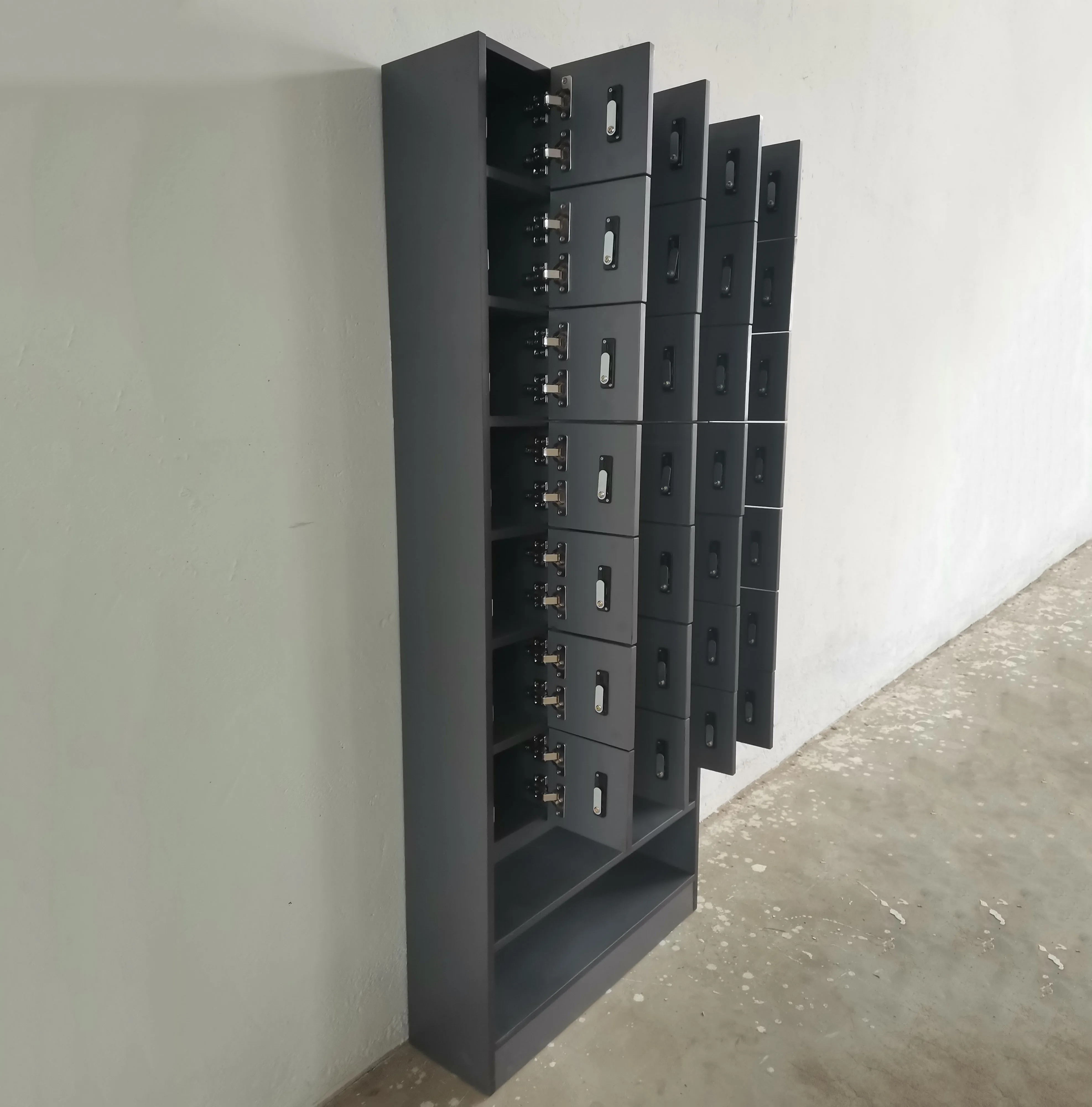 Шкафчик для хранения в тренажерном зале небольшого размера шкафчик с 24 дверцами Деревянный ценных вещей мобильным телефоном