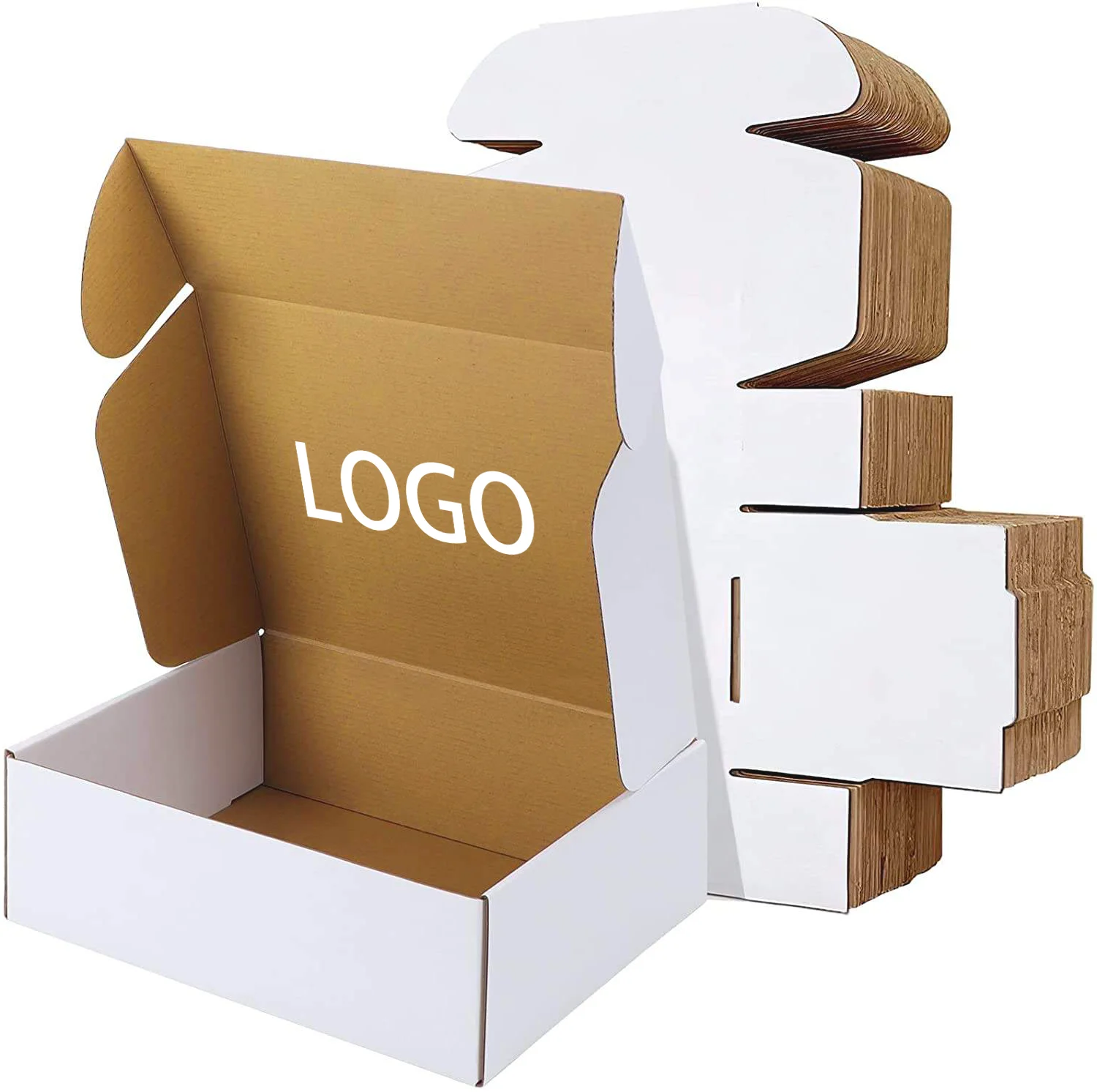 Custom Printing Logo Pink Shipping Cardboard Paper Box Foldable Corrugated Carton Mail Packaging Mailer Box with logo packaging