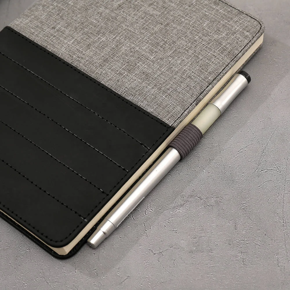 Bound Cover Journal Notebook with Pen Loop and Elastic Fastener/band 2021 2022 New Arrival Free Sample Custom A5 Hardcover Linen