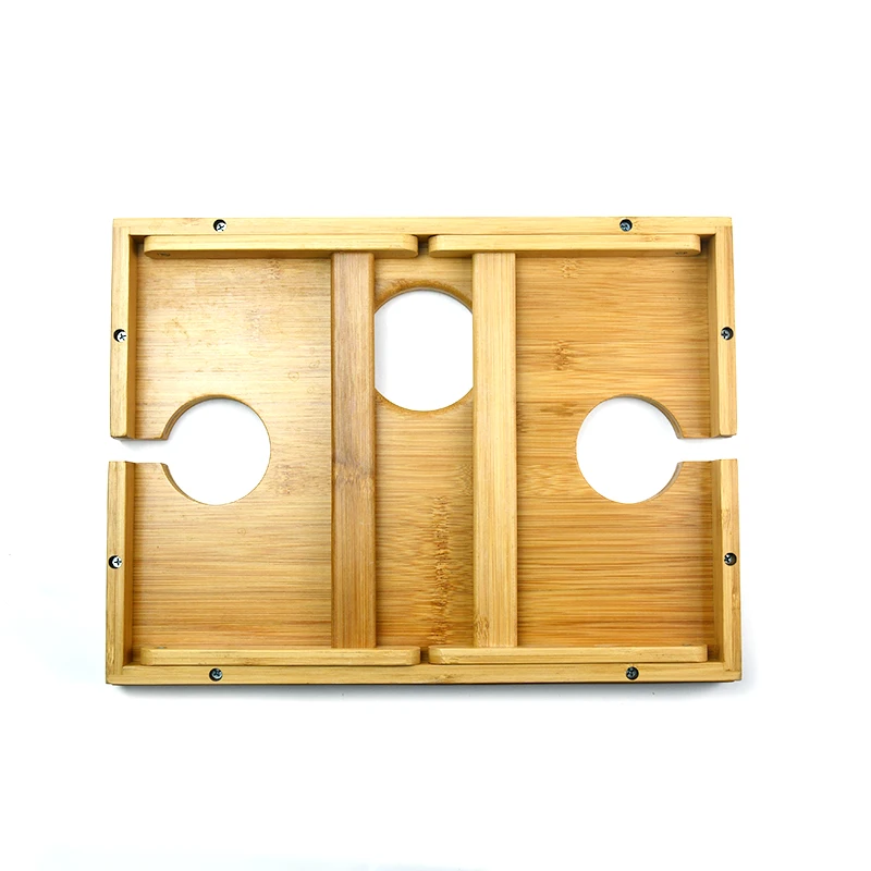 Bamboo Event Table Low Simple Setup Short Picnic Tables Compact Mini Wood Folding Wine and Champagne Holder for 2 Person