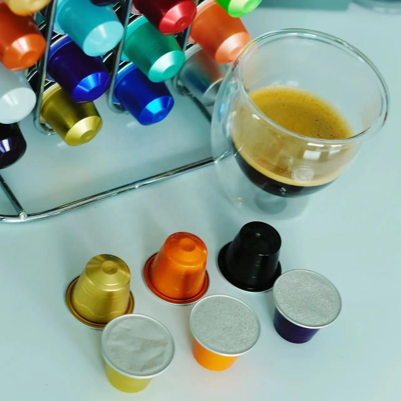 Factory wholesale boutique capsule coffee aluminum foil, aluminum foil/aluminum foil K cup lid coffee capsule seal cover