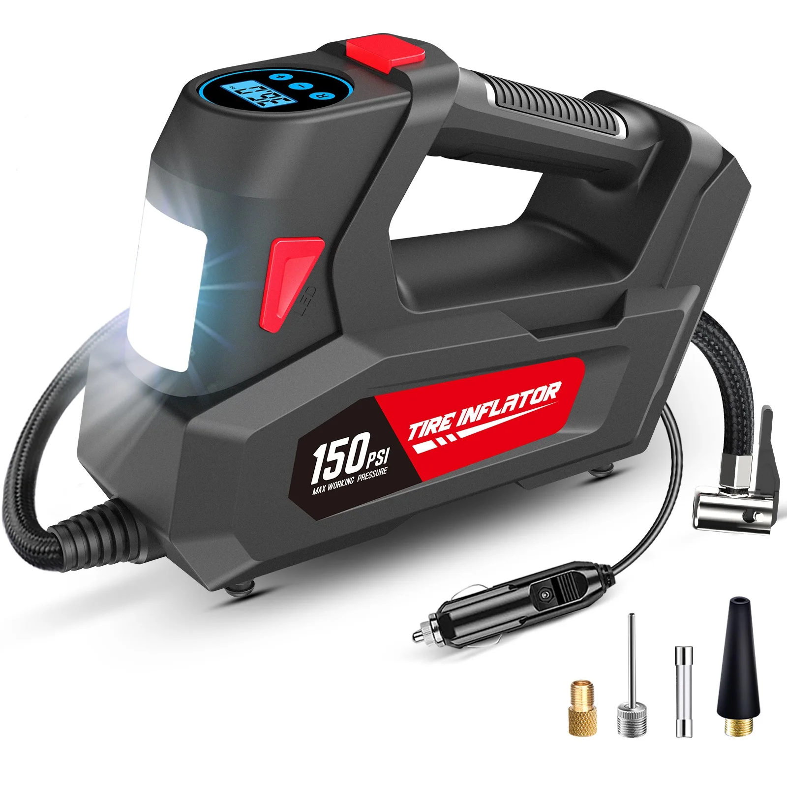Hot Hand-hold Portable Product Air Compressor Inflator Design Pump 150psi Portable Inflatable
