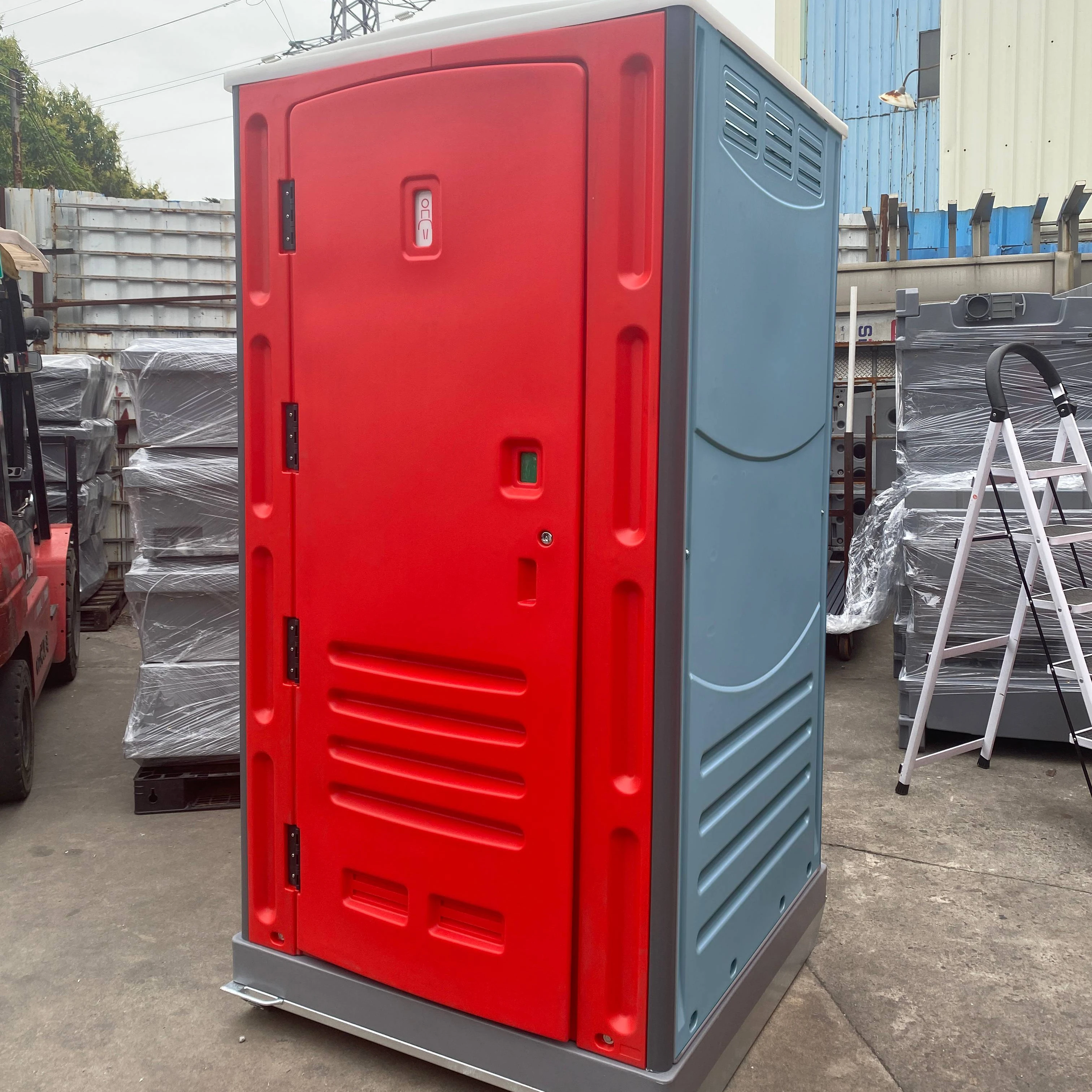 portable toilet for event public toilet cabins wc mobile toilet plastic model from China design color choose red door