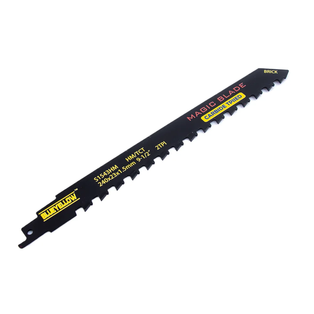 S1543HM Black Reciprocating Blade Alloy Steel Brick Concrete Masonry Cutting Blade for Cement Composite Panels Bricks