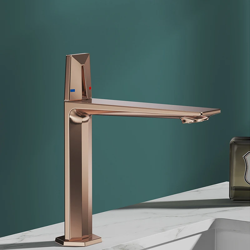 Lusa Factory Wholesale Custom Brass Basin Mixers Single Handle Bathroom Sinks Faucets