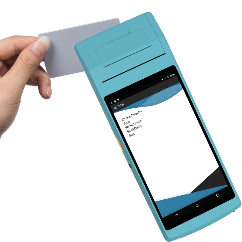  Дешевый 5 дюймовый полноэкранный КПК сканер штрих-кода NFC считыватель Android PDA с