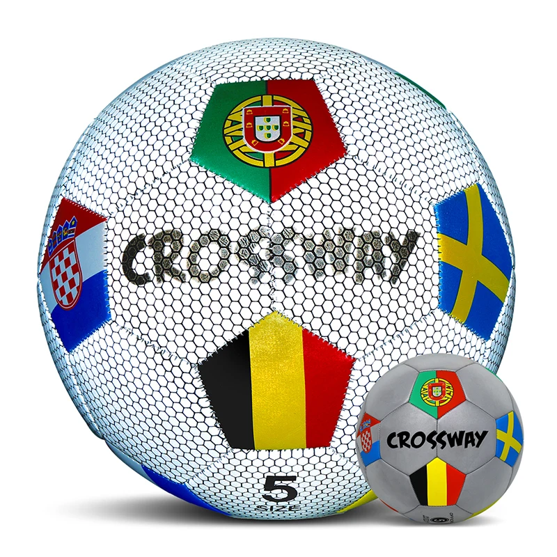 Customize Light Up Camera Flash Holographic Footballs Size 5 Soccer Ball