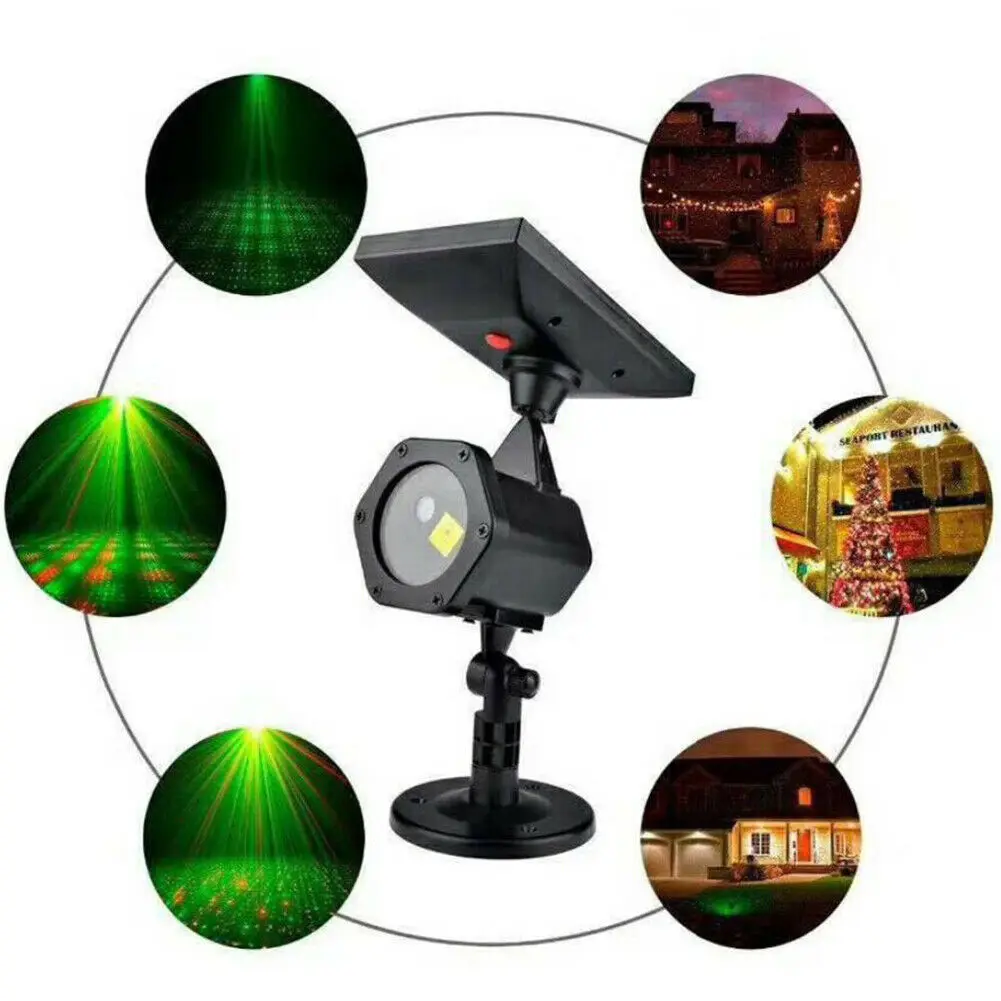 Solar LED Laser Projector Moving  Outdoor Lights christmas decoration led spotlight outdoor color changing led spotlight