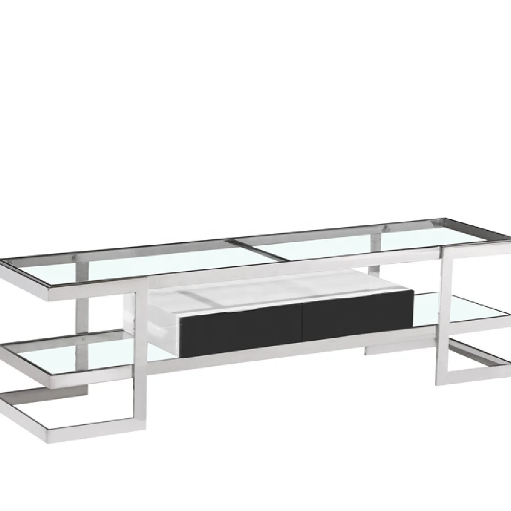 Wholesale Modern TV Stands Home Furniture Living Room Extendable Space Saving TV Stand and Coffee Table Set