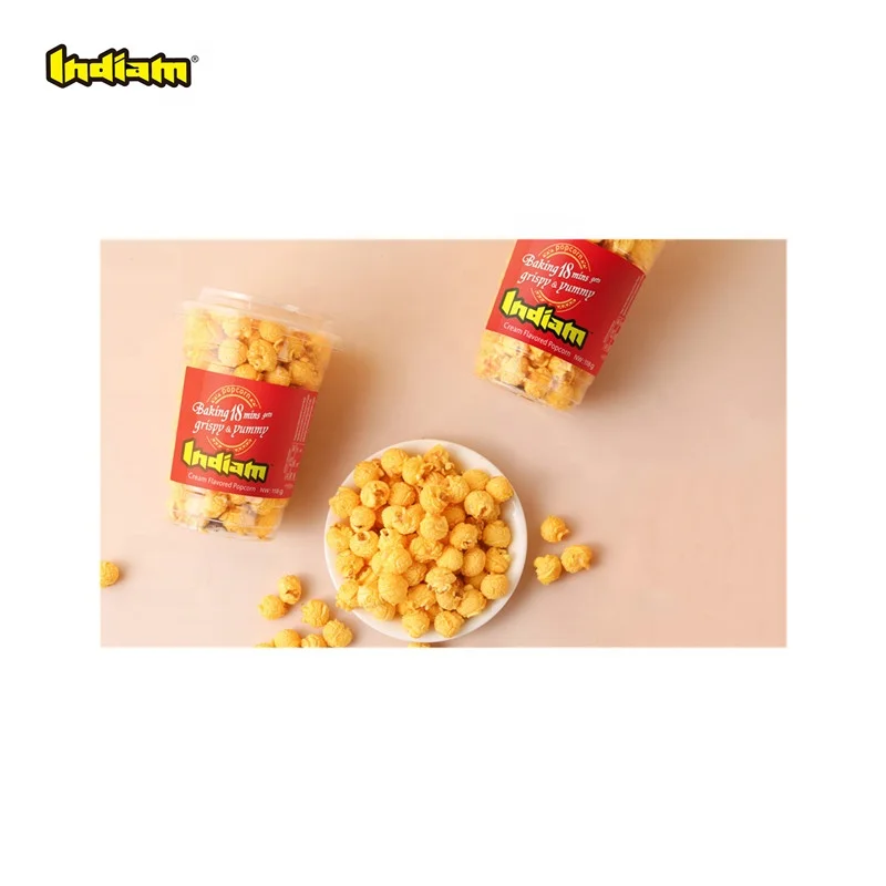Chinese popular snacks low calorie healthy popcorn factory directly sales non-fried puffed food