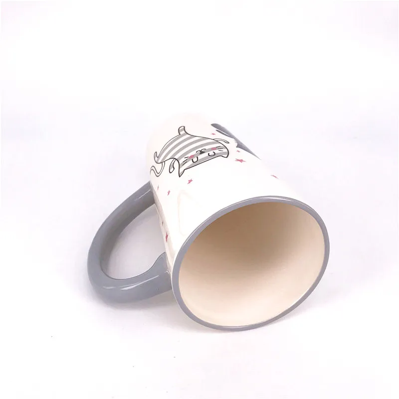 Direct Factory plain white customized handcraftde colorful mugs ceramic cat mugs 16oz tall coffee mugs