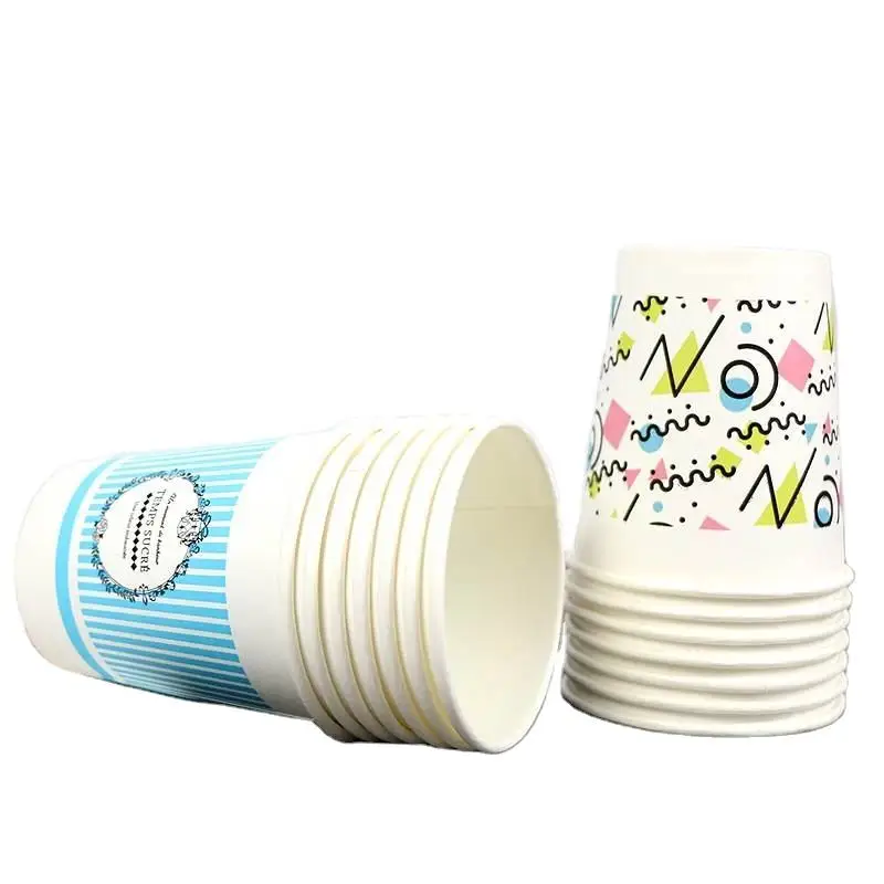 eco friendly products 2023 China anhui Manufactures Price White Pink Hot Drink Soup Cake 6oz 7oz Paper Cup For Tea