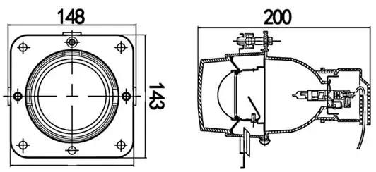 Original bus Headlight  WG120C circular single low beam head lamp Headlight for Yutong Daewoo