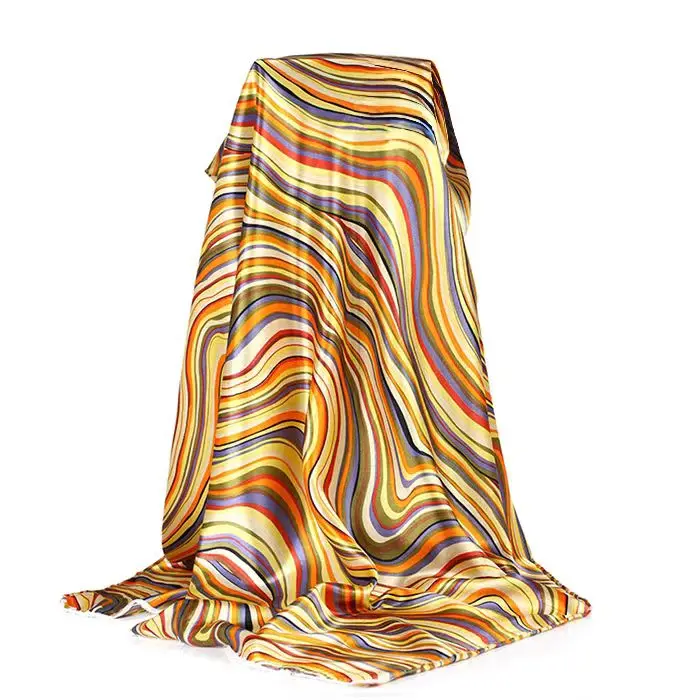 Yantu Textile Custom Digital Print Soft Spandex Polyester Ultralight Silky Satin Chiffon Fabric for Dress
