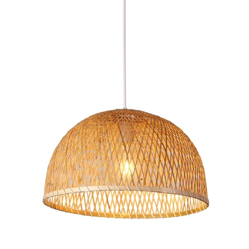 Hitecdad Frequently-Used Rattan Pendant Lamp Rattan Lamp Art Deco Simple Indoor Rattan Lamp Ceiling Chandelier