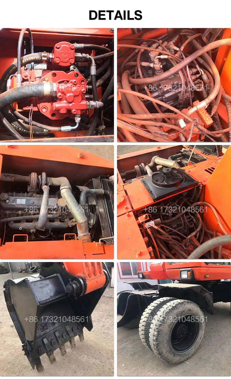 Second hand China official wholesale Doosan wheel excavator 15 ton DH150W-7 from Korea