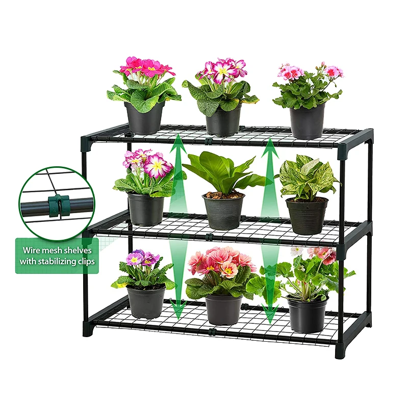 Vertak Steel Pipe Greenhouse Metal Frame Durable PE Mesh Cloth Plastic Greenhouses for Sale