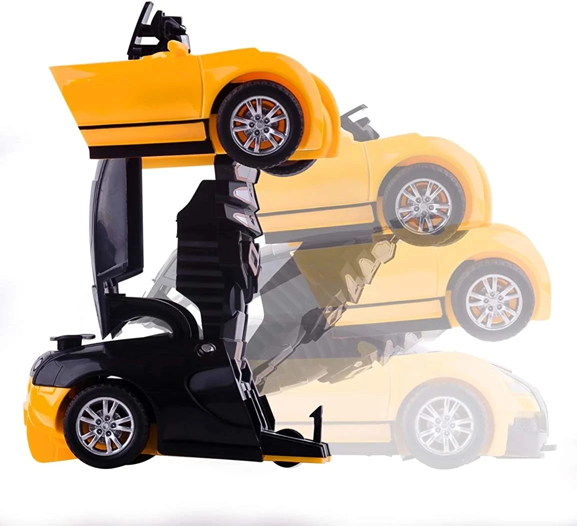 New One-key Deformation Car Toys Automatic Transform Robot Plastic Model Funny Diecasts Toy Boys Amazing Gifts
