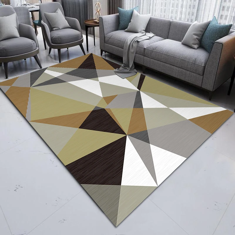 Best Price Modern Geometric Rugs 3d printed Crystal velvet Living room Carpet bedroom floor carpets