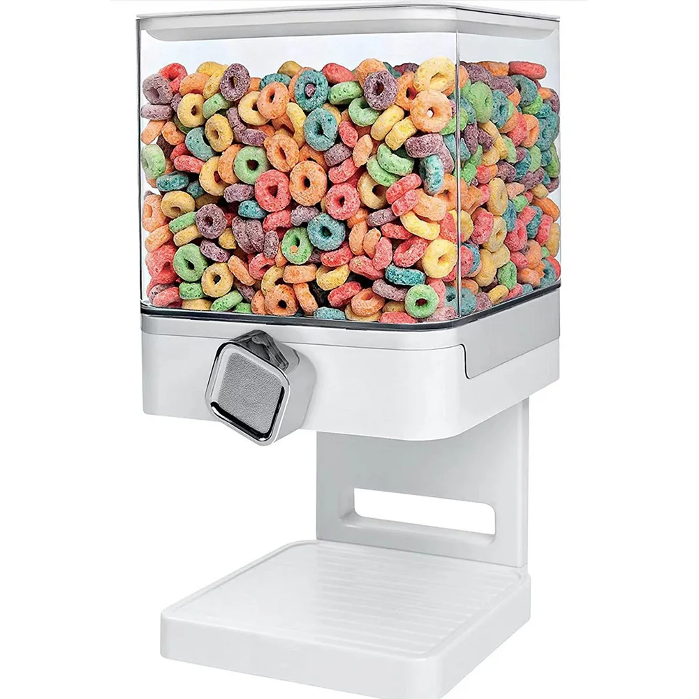 Wholesale Single Double Wall Mounted Dry Food Dispenser Reusables Plastic Cereal Dispenser For Kitchen