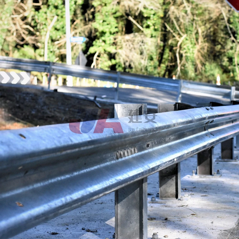 Roadway Galvanized W Beam Guardrail Q235 Q345 Road Safety Guardrail CE Certificate Standard Highway Guardrail
