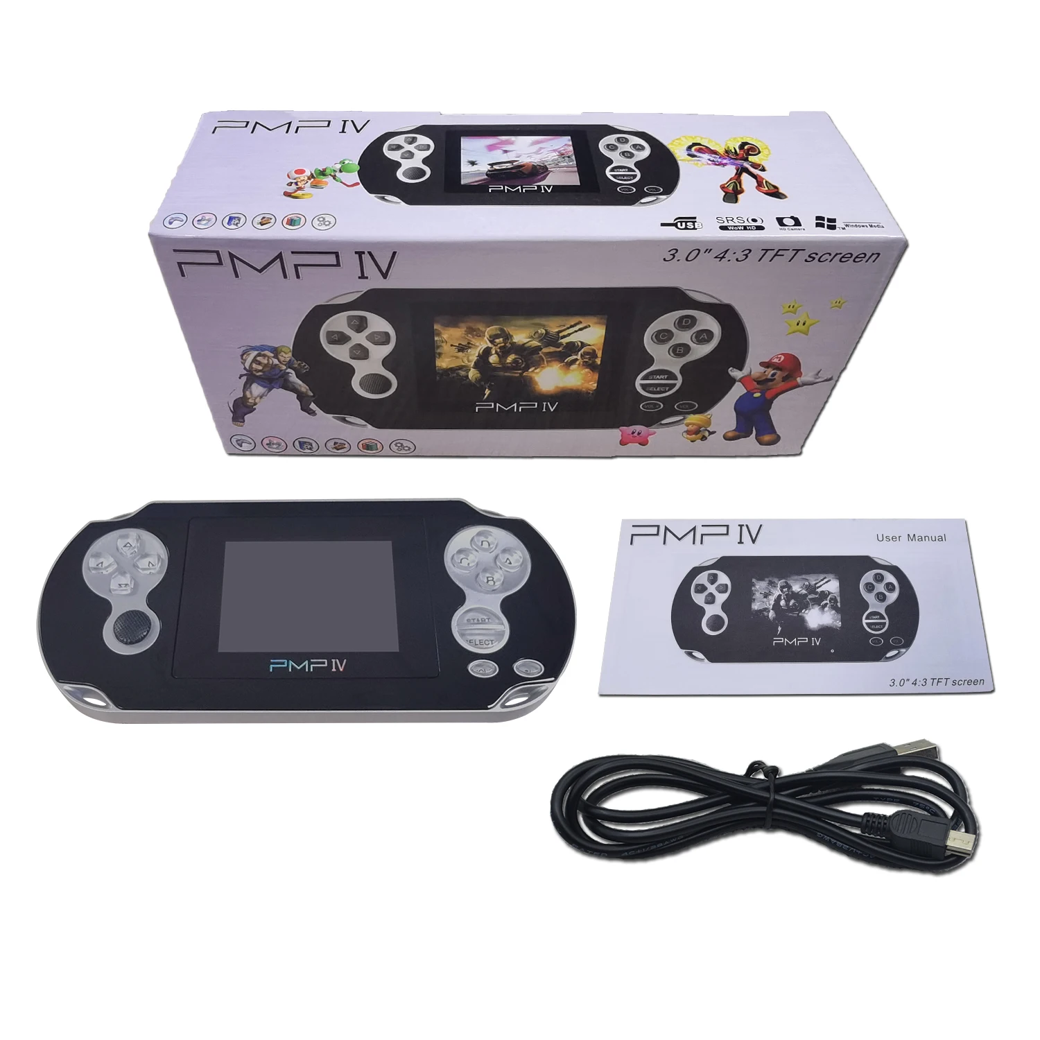 PMPIV Handheld Game Player 32 Bit 520 Games Retro Video Gaming Console Best Promotion Toy