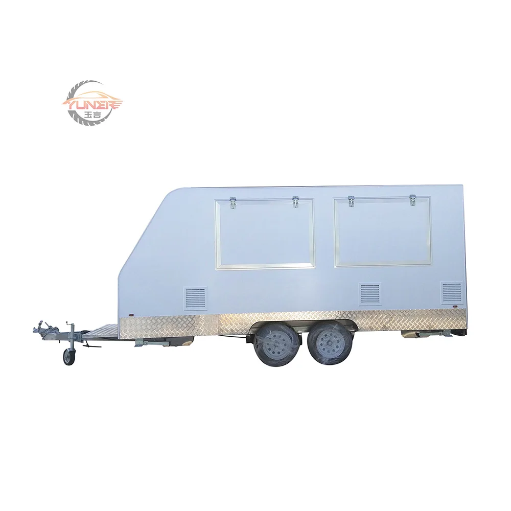 Factory Outlet Low Price Multifunctional FRP Square Trailer Food Truck Mobile Food Cart for Fried Chicken