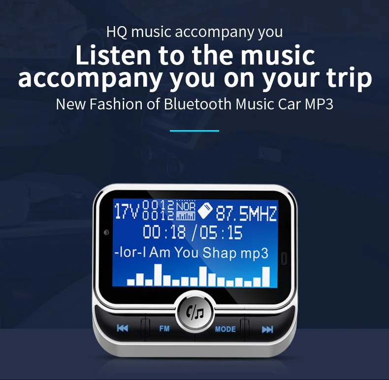 Wholesale  LCD Display Wireless In-Car FM Adapter Car Kit  Car  MP3 Player  BC32  Fm Transmitter