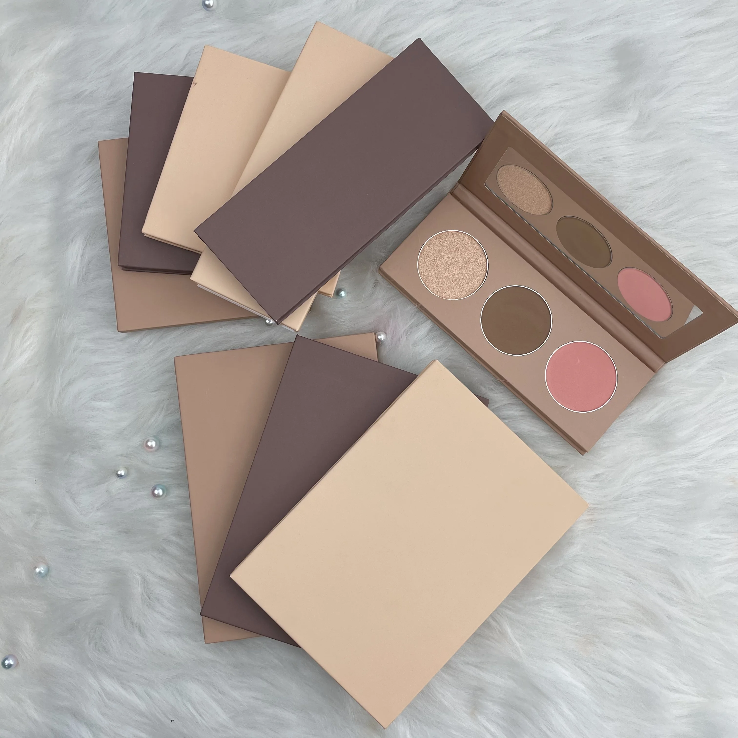 Diy Powder and Cream Formula Highlighter Contour Blush Palette Makeup Powder Contour Palette High Pigment Contour Pressed Powder