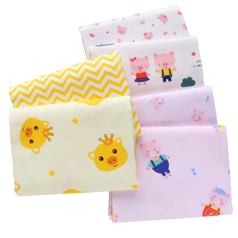 100 cotton woven twill light weight soft handle kids cartoon print fabric for baby cloth