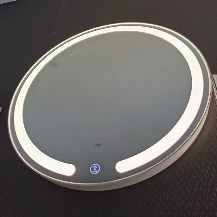 Hotel high quality Touch sensor dimmer defogger CCT 3 lights changeable Bathroom Round Wall Mirror