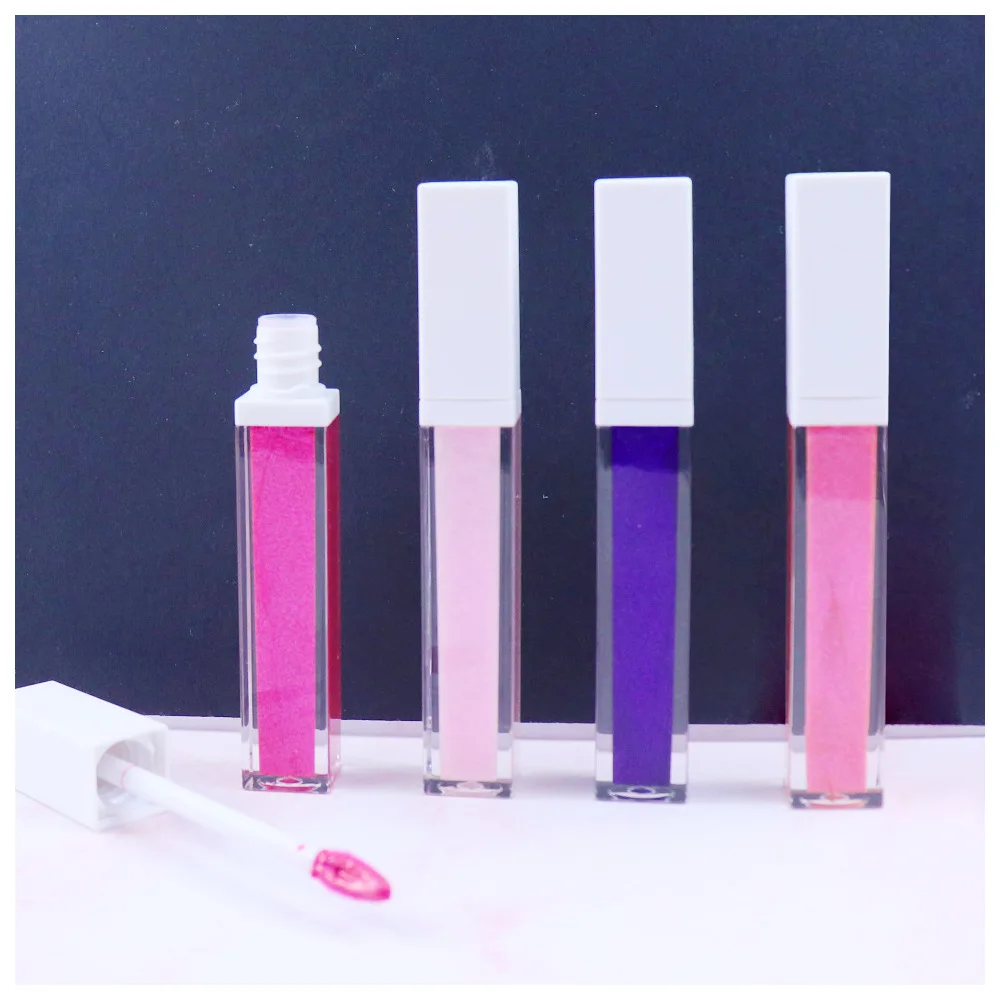 No logo OEM private label transparent lipgloss tubes unique high pigment  lipstick waterproof wholesale your logo