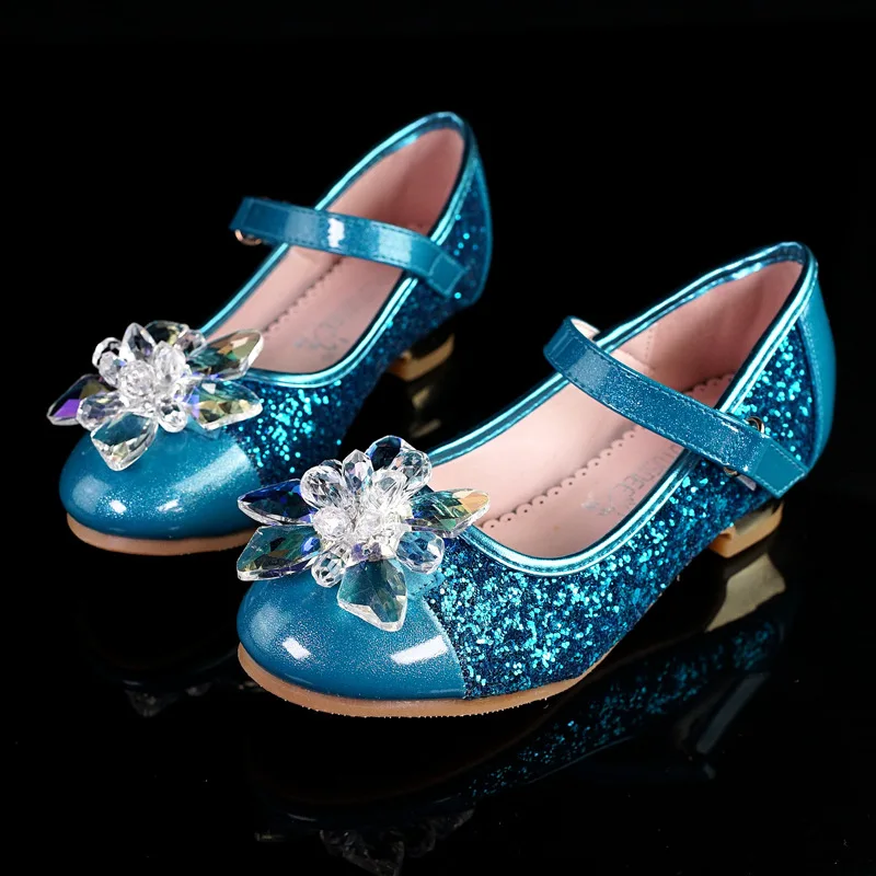 OEM для девочек с украшением в виде кристаллов на высоком каблуке стекла флэш-выступлений на сцене, в студенческом стиле